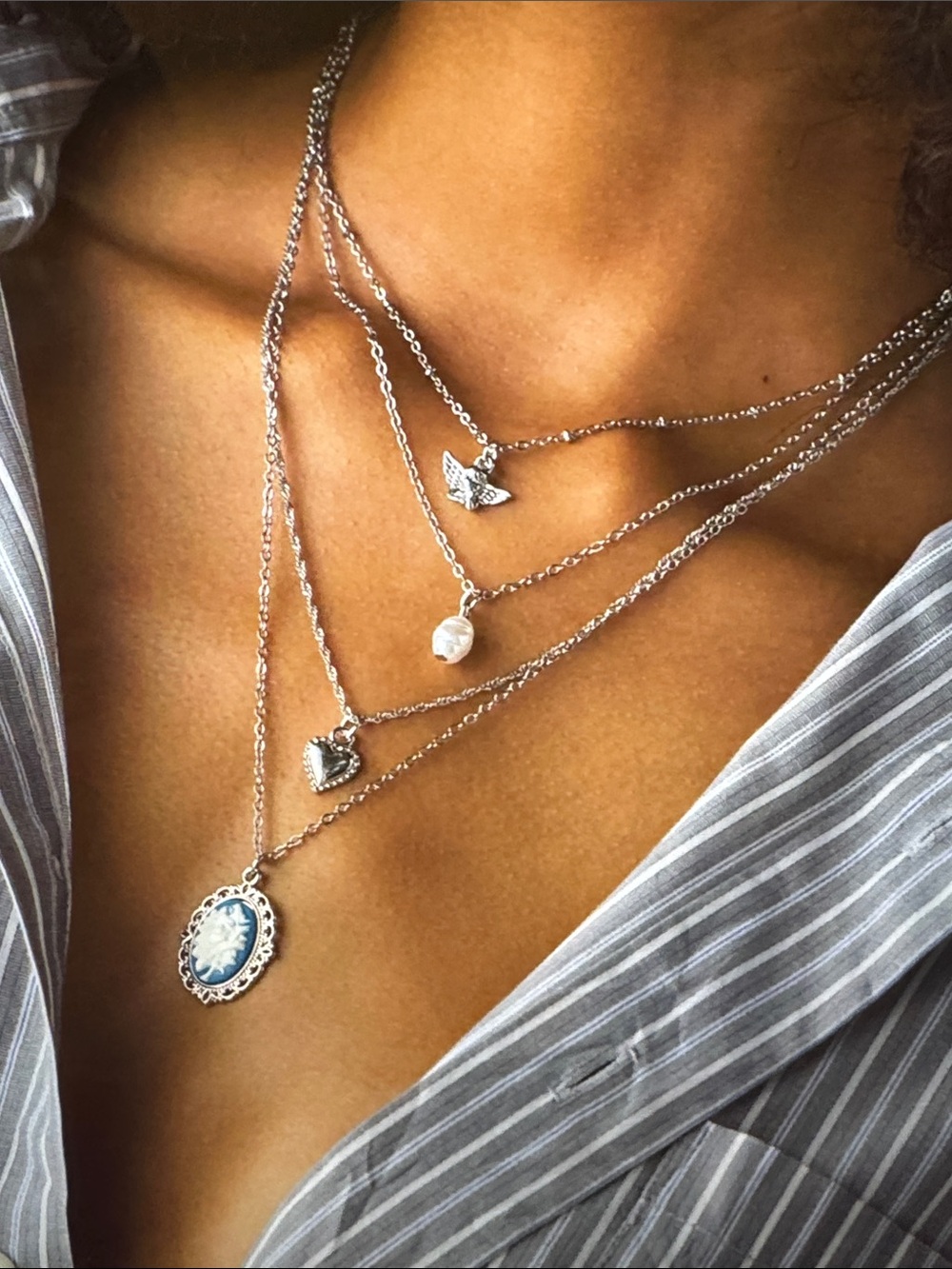 Sabrina Pendant Layered Necklace